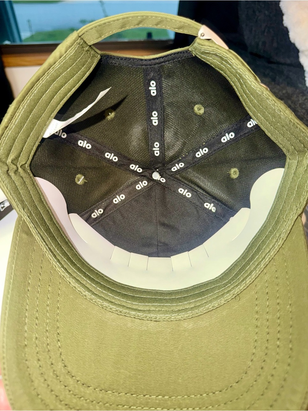 ALO Yoga Olive Green Off Duty Logo Baseball Cap - Picture 6 of 14